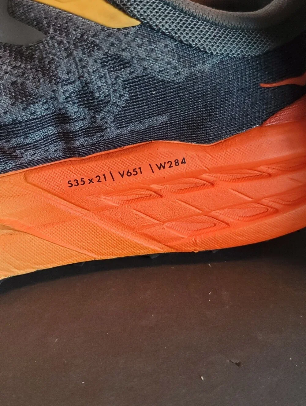 Hoka Men's Speedgoat 5 Running Trail Shoes  Gray and Orange